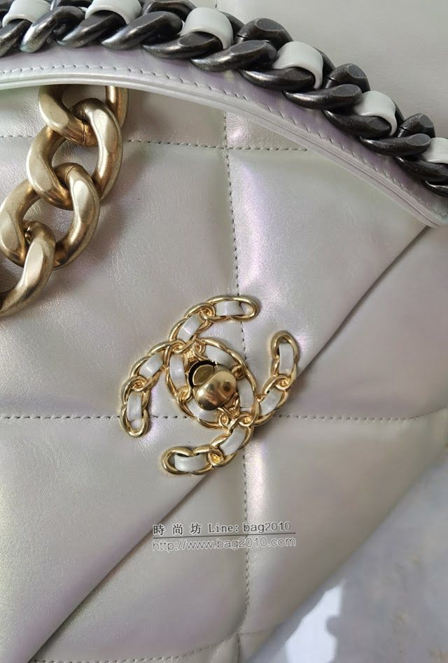 Chanel女包 香奈兒專櫃最新款19Bag口蓋包 Chanel大菱格鏈條羊皮肩背女包 1161  djc4078